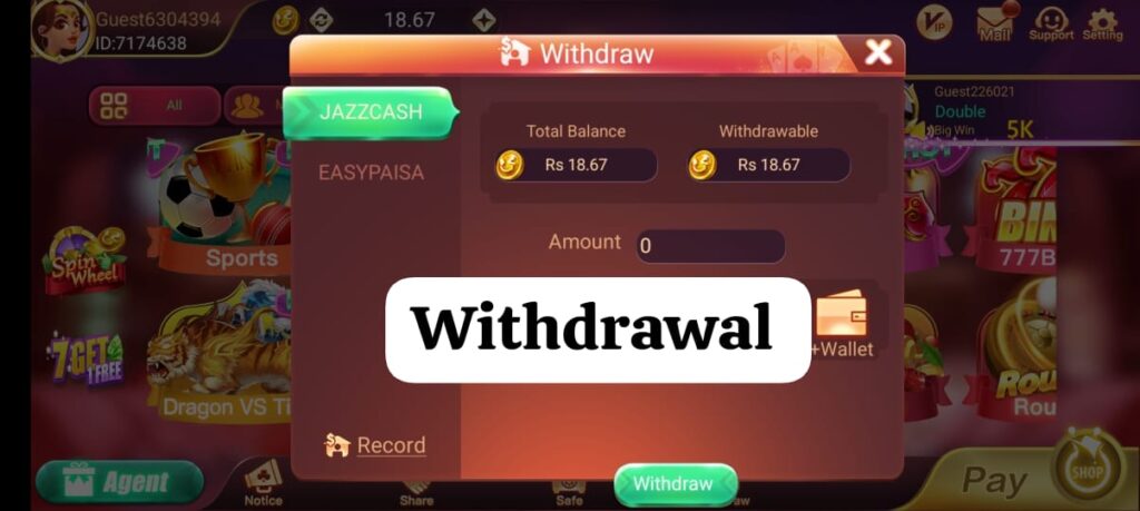 withdraw money 3 patti no1